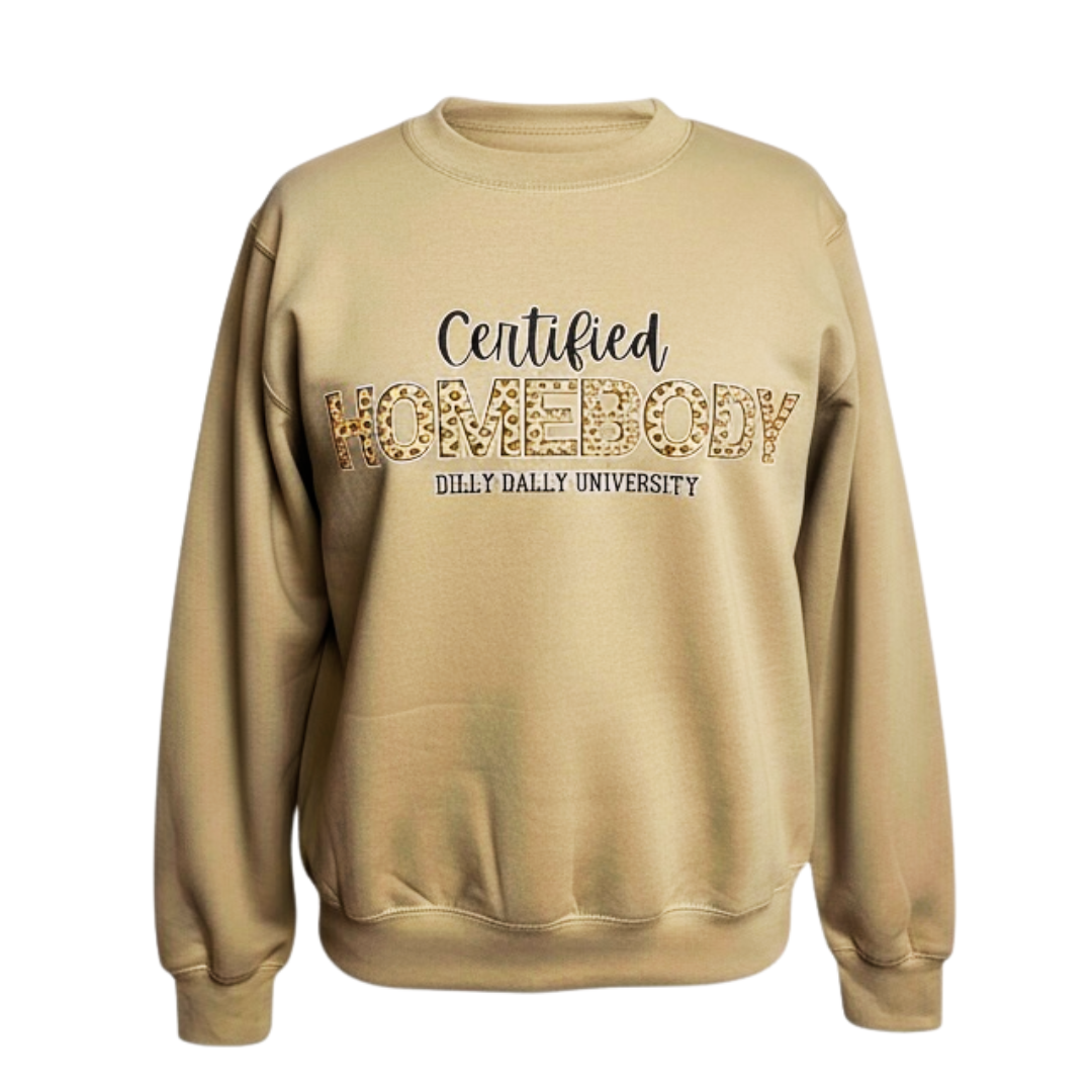 Certified Homebody Premium Sweatshirt (TAN)
