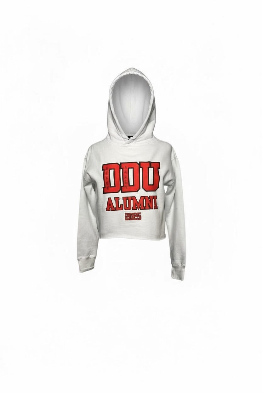 DDU ALUMNI CROPPED HOODIE