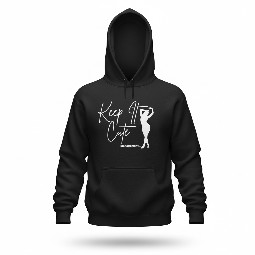 KEEP IT CUTE HOODIE (BLACK)