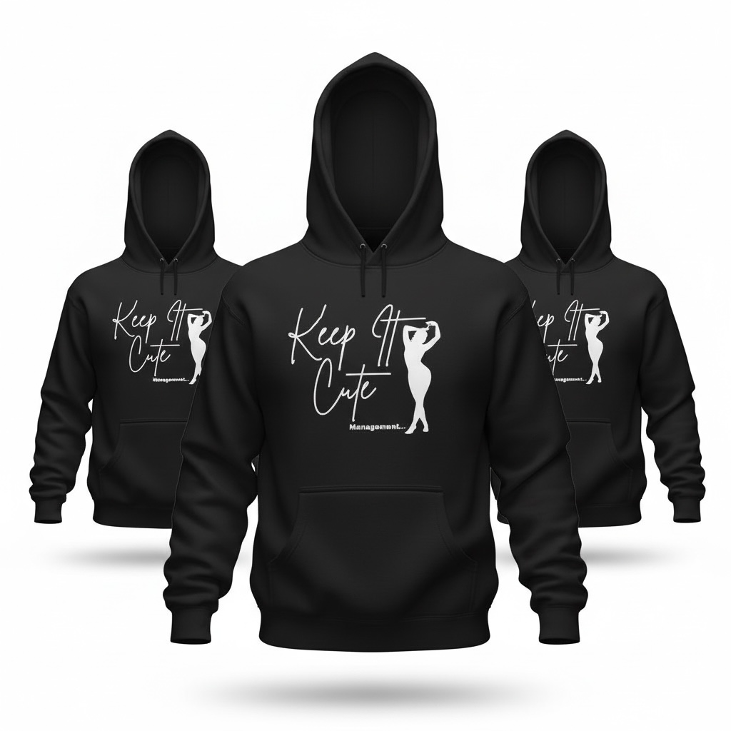 KEEP IT CUTE HOODIE (BLACK)