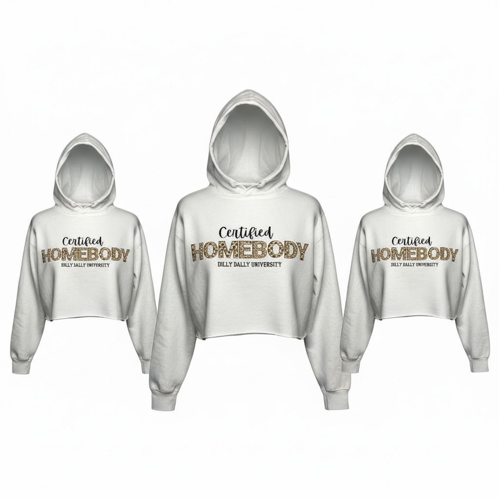 CERTIFIED HOMEBODY CROPPED HOODIE (WHITE)