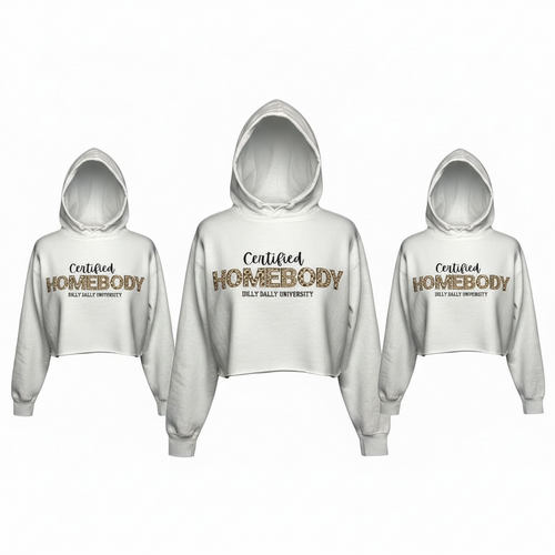 CERTIFIED HOMEBODY CROPPED HOODIE (WHITE)