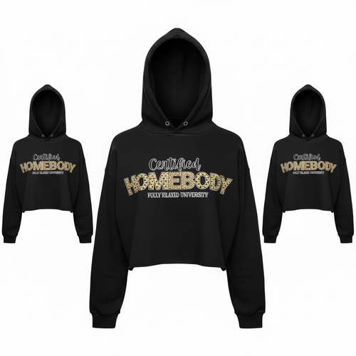 CERTIFIED HOMEBODY CROPPED HOODIE (BLACK)